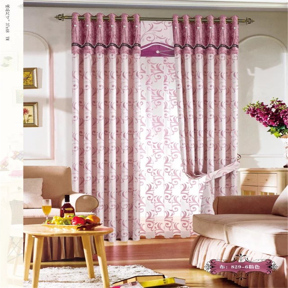 100% Polyester Blackout luxury turkish curtains decorative window curtain for the living room