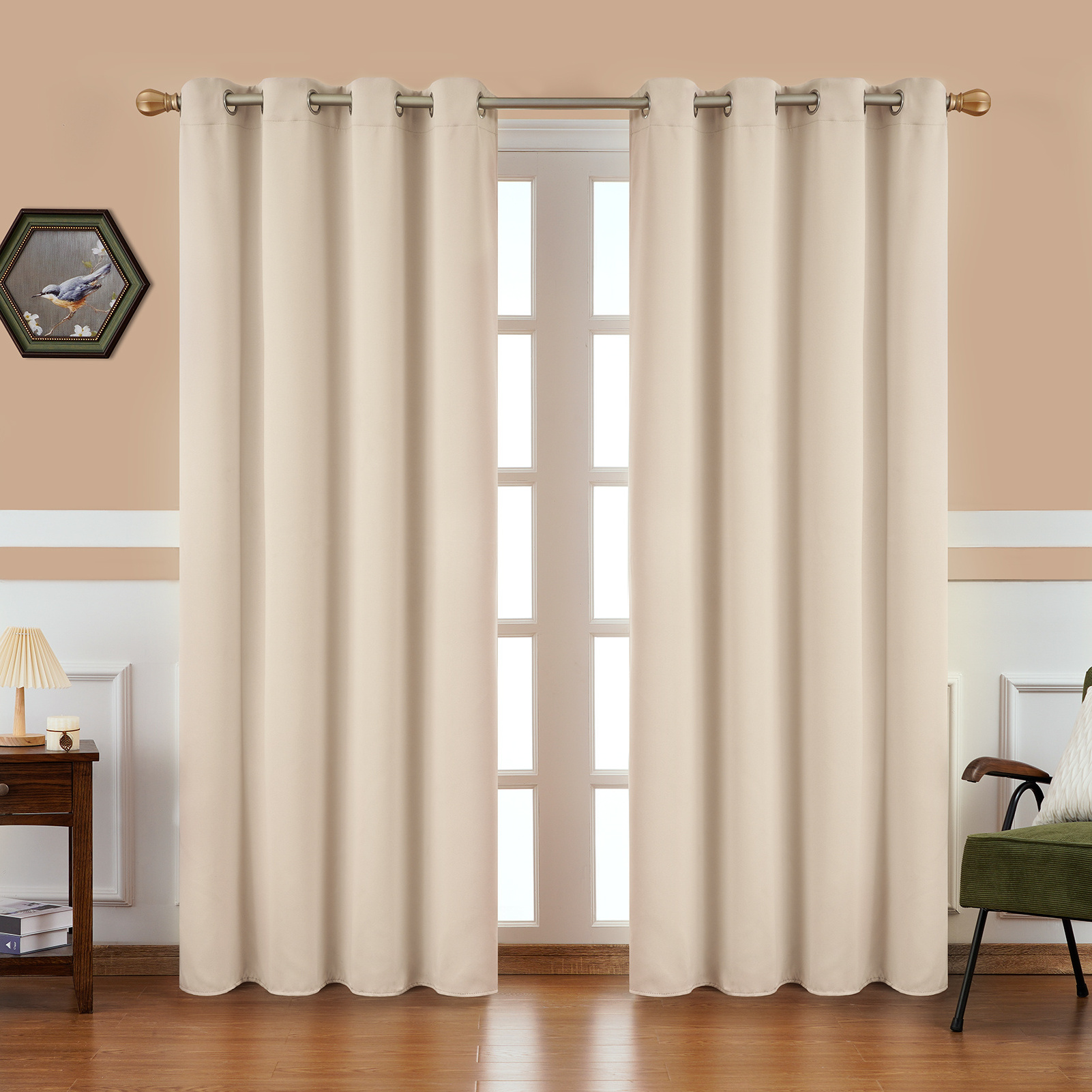 European style 100% polyester white hotel curtain decorative custom hotel blackout curtains for the living room