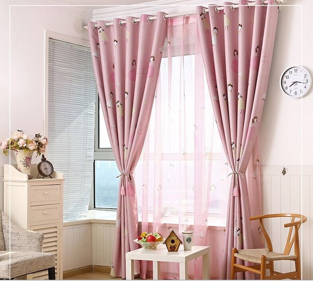 Lovely sweet patchwork style blackout fabric curtains  for kid's bedroom