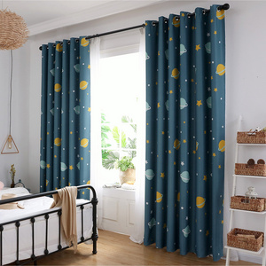 Lovely sweet patchwork style blackout fabric curtains  for kid's bedroom