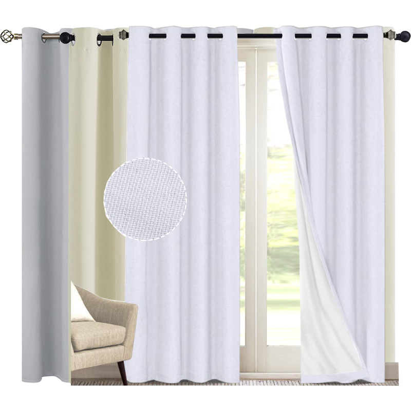 European style 100% polyester white hotel curtain decorative custom hotel blackout curtains for the living room