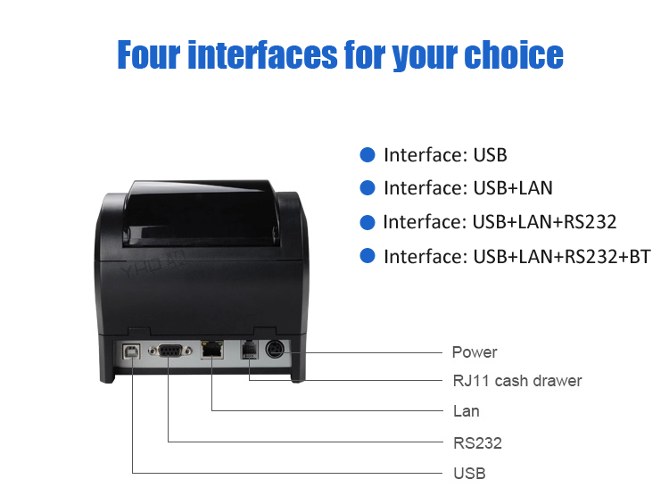 POS 80mm Thermal Printer With Auto Cutter 80mm receipt printer High Print Speed