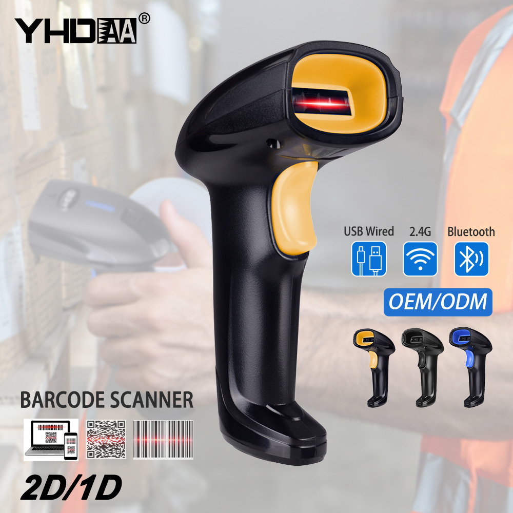 2D Bluetooth Barcode Scanner Compatible Android/IOS/Windows/Mac Bluetooth Barcode Reader