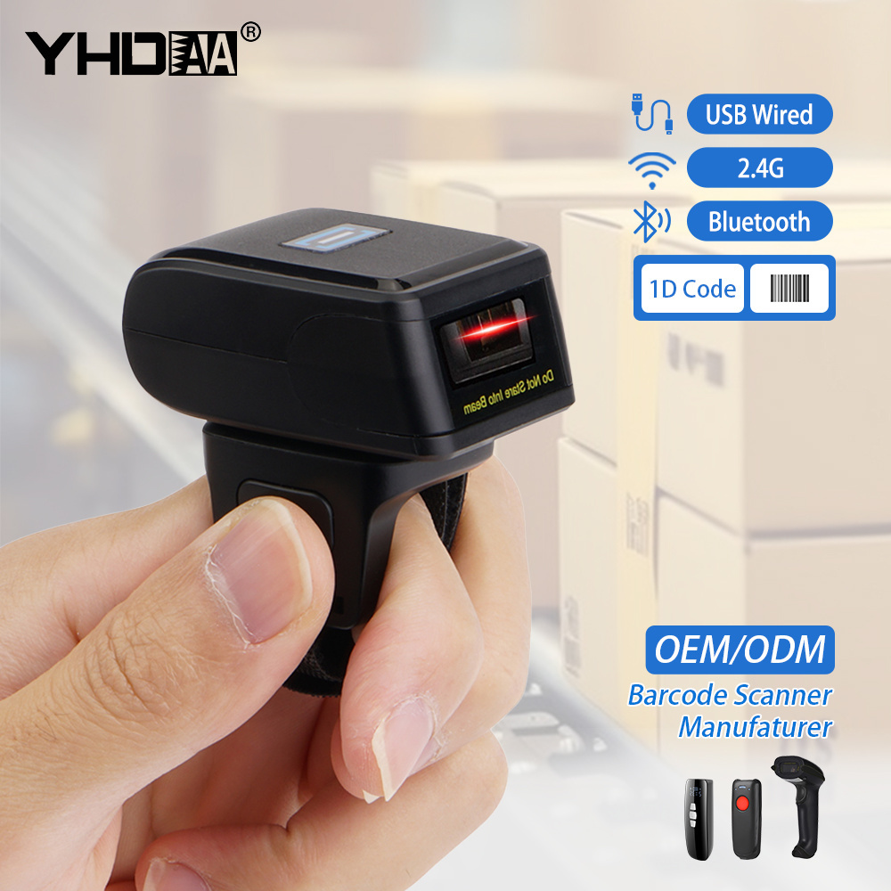 Wearable and Portable Fast Scan Speed Finger Ring Bluetooth Barcode Scanner Support finger reader Mobile Scanner