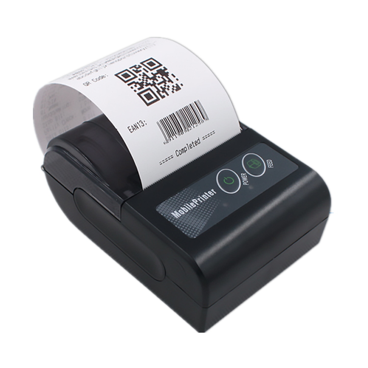 Portable Mini Size Printer Portable Blue tooth Thermal Receipt Printer 58 mm 2 inch Barcode Printing Mobile Printer