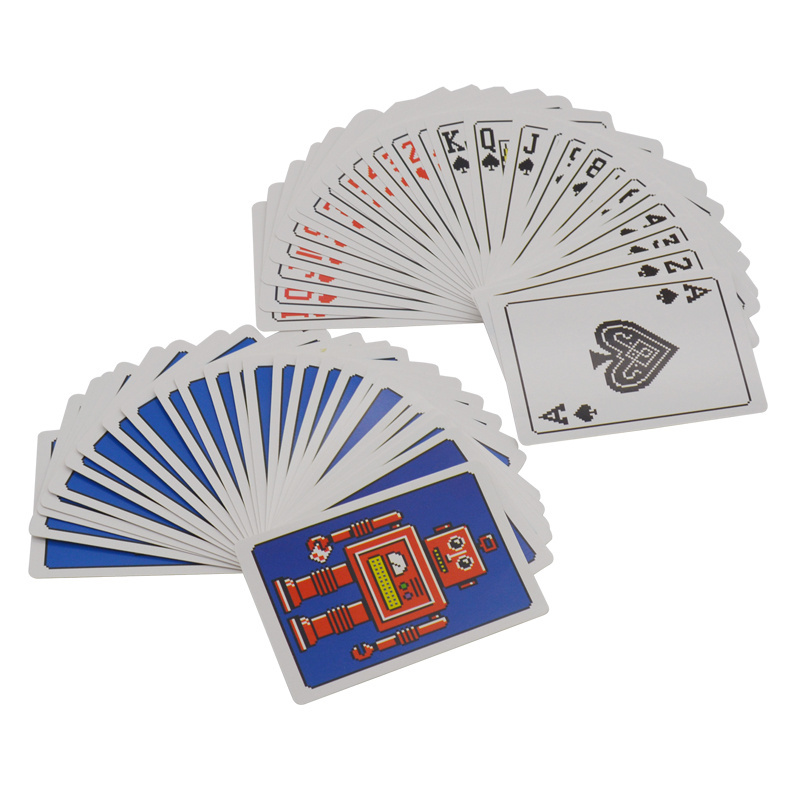 Custom Logo Printing Waterproof Plastic PVC  or Paper 777 Poker Playing Cards