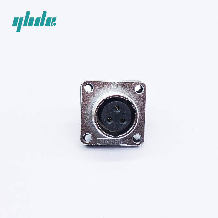 YHD WS16K3Z IP67 3 Pin Circular Amphenol Connector industrial Connector Female Electrical Connect