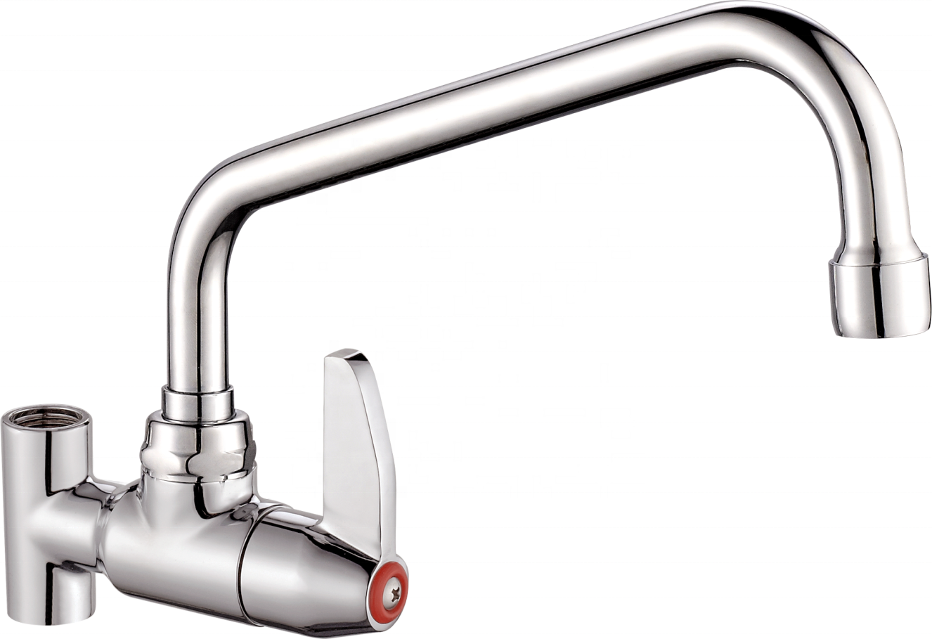 Us type High quality 8 inch brass body 2 handles deck mounted sink kitchen faucet for hotel restaurant E9920D-2