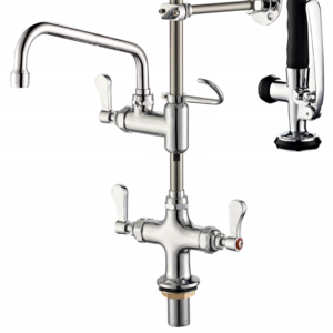 9920D-2MN Pull down high pressure heavy duty MINI deck mounted commercial pre rinse faucet for  hotel restaurant Kitchen