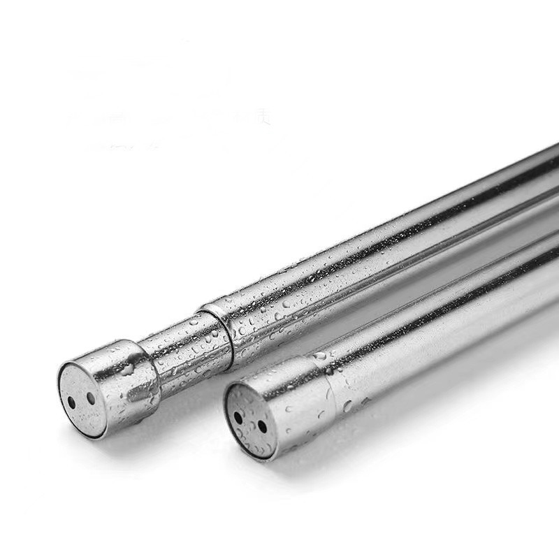 Stainless Steel  Tension Bathroom Rod Curtain Rail Adjust Shower Rod Telescopic Metal Curtain Rod