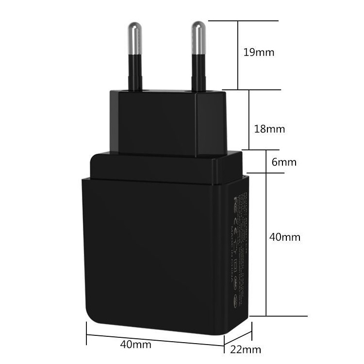 OEM LED light digital screen smart mobile phone charger 2.4A dual USB full automatic stop charging for android ios CE FCC ROHS