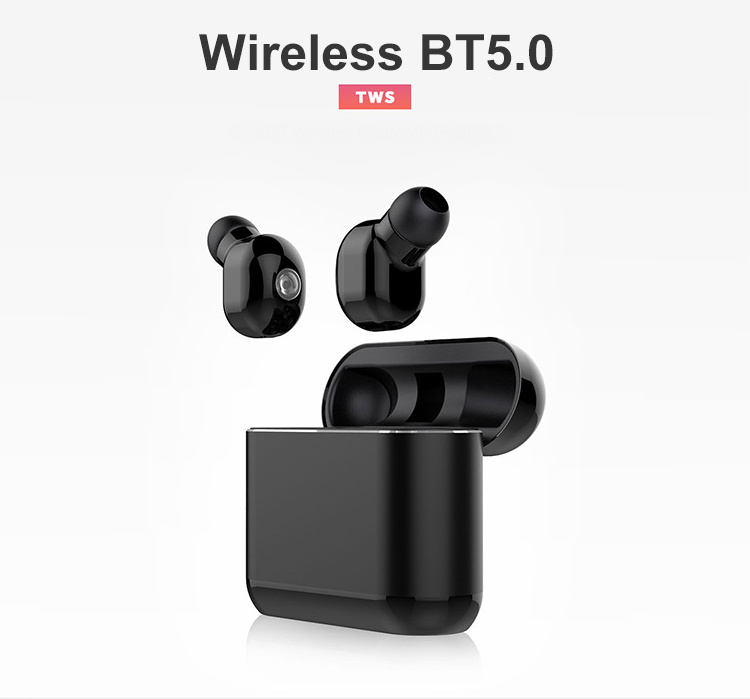 High quality Wireless BT earphone TWS earbuds with charging case open automatic link CE ROHS