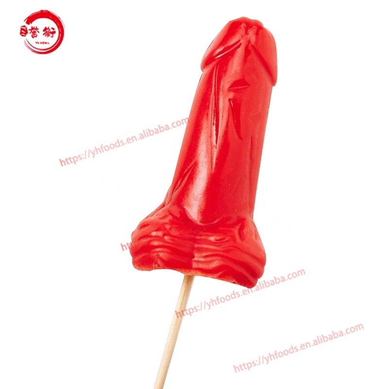 70g Penis pecker cock Rainbow Hard Lollipop Candy