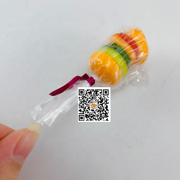 BBQ Stick Burger pop Gummy jelly lollipop Candy hot selling gummy burger candy