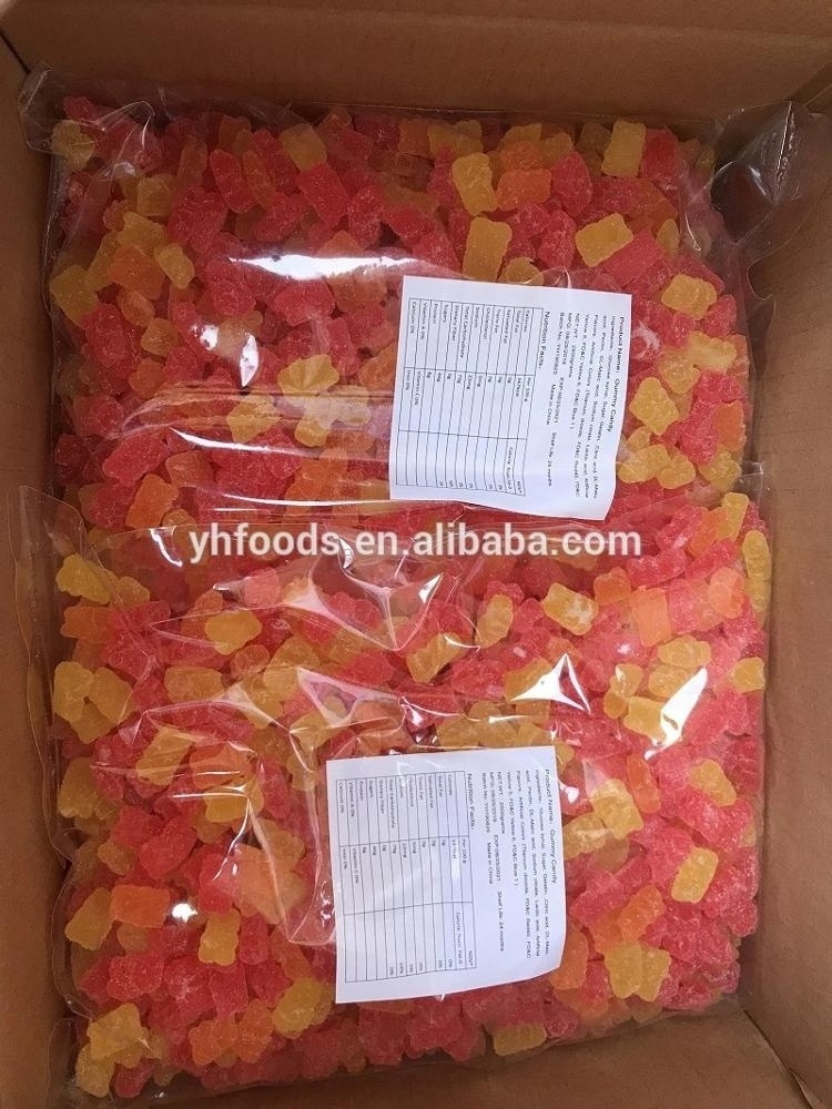 Wholesale bulk packing various shape gummy sweet halal fruity gummy jelly candies