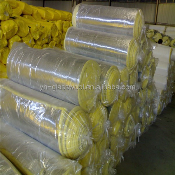 Laine De Verre With Reflective Aluminium Foil Insulation Compressed Fiberglass Insulation