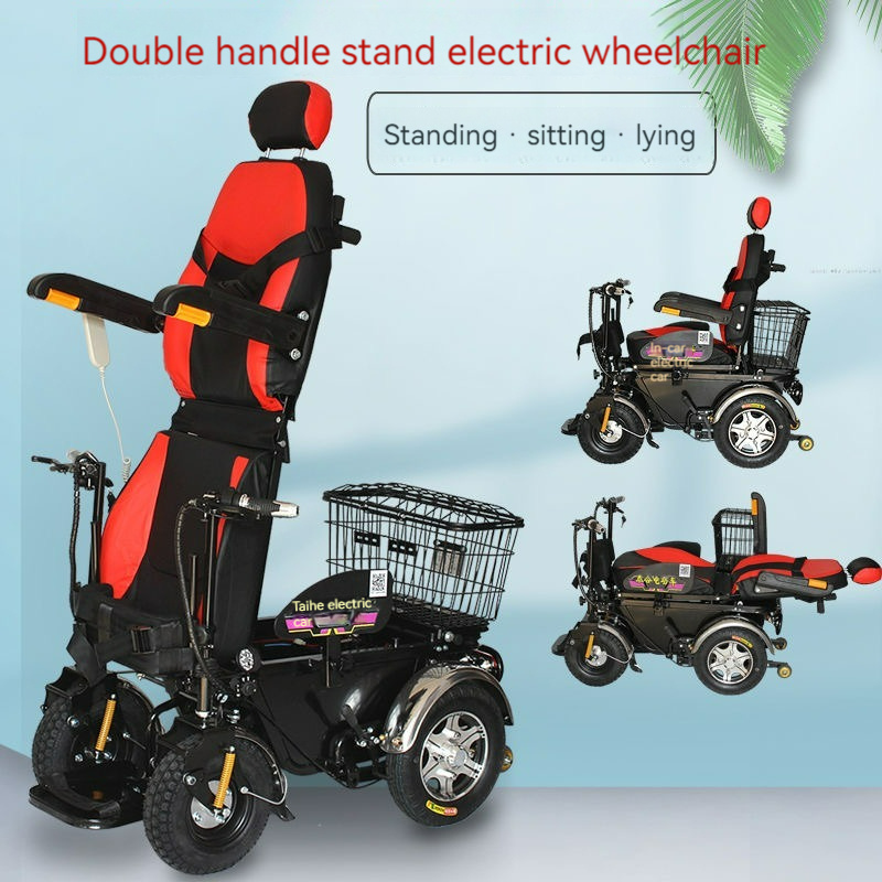 Handicapped Stair Climbing Electric Standing Wheelchair With Joystick Controller