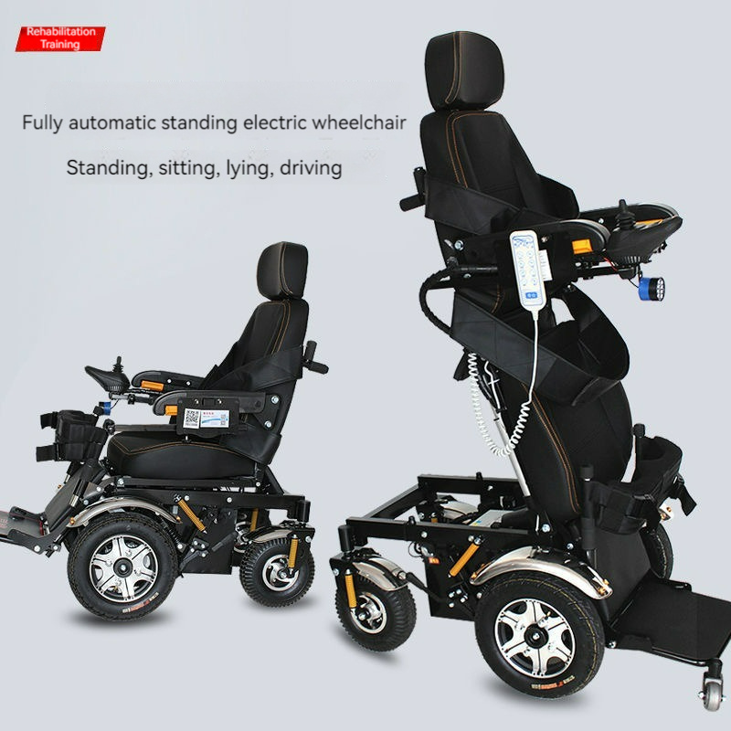 Recline wheelchair standing wheelchair folding standing up electric wheelchair for disabled