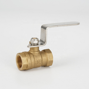 3/8" Brass Water Valve CW57-3 High Cost-effective Sliver Color Full Bore Manual Brass Ball Valves