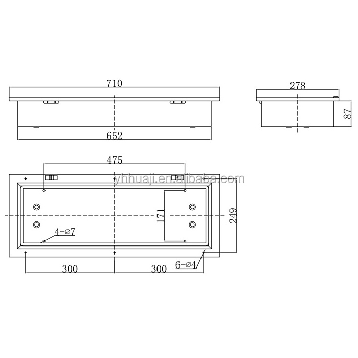 HUAJI  2*20W Surface mount Fluorescent ceiling light for use in most area   JPY22-2