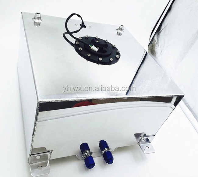 Aluminum polished silver fabricated aluminium fuel tank