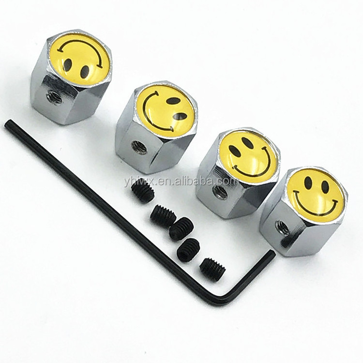 Lockable Anti-Theft Dust Cap Tire valve caps With Car Logo