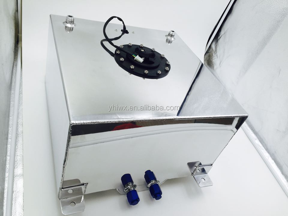 Aluminum polished silver fabricated aluminium fuel tank