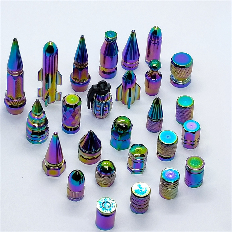 colorful metal Tire Valve Caps Car motorcycle bike Valve Stem Covers custom logo Wheel Rim