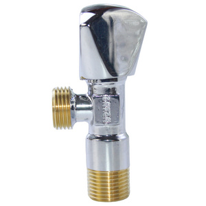 High Quality Water Toilet Brass Angle Stop Valve 1/2*1/2 Male Threaded Chromed Plated Angle Valve