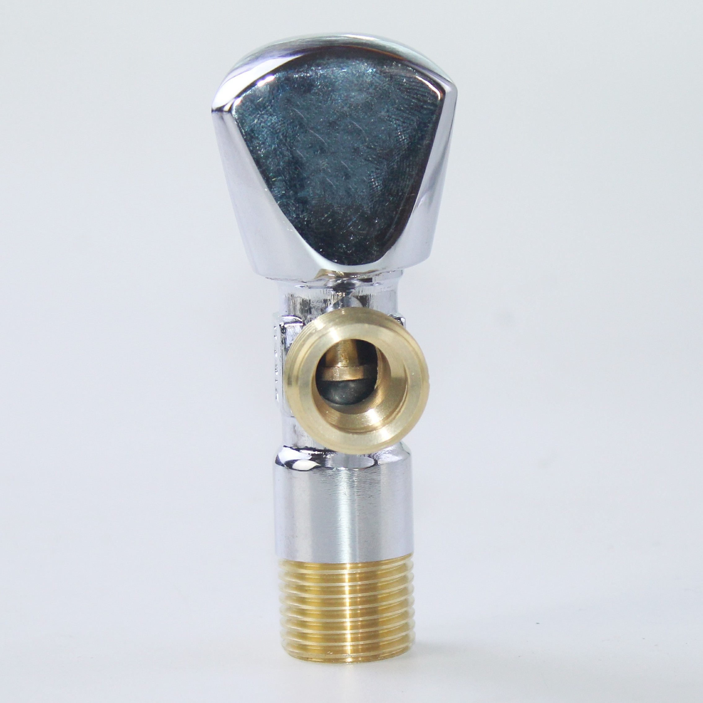 High Quality Water Toilet Brass Angle Stop Valve 1/2*1/2 Male Threaded Chromed Plated Angle Valve