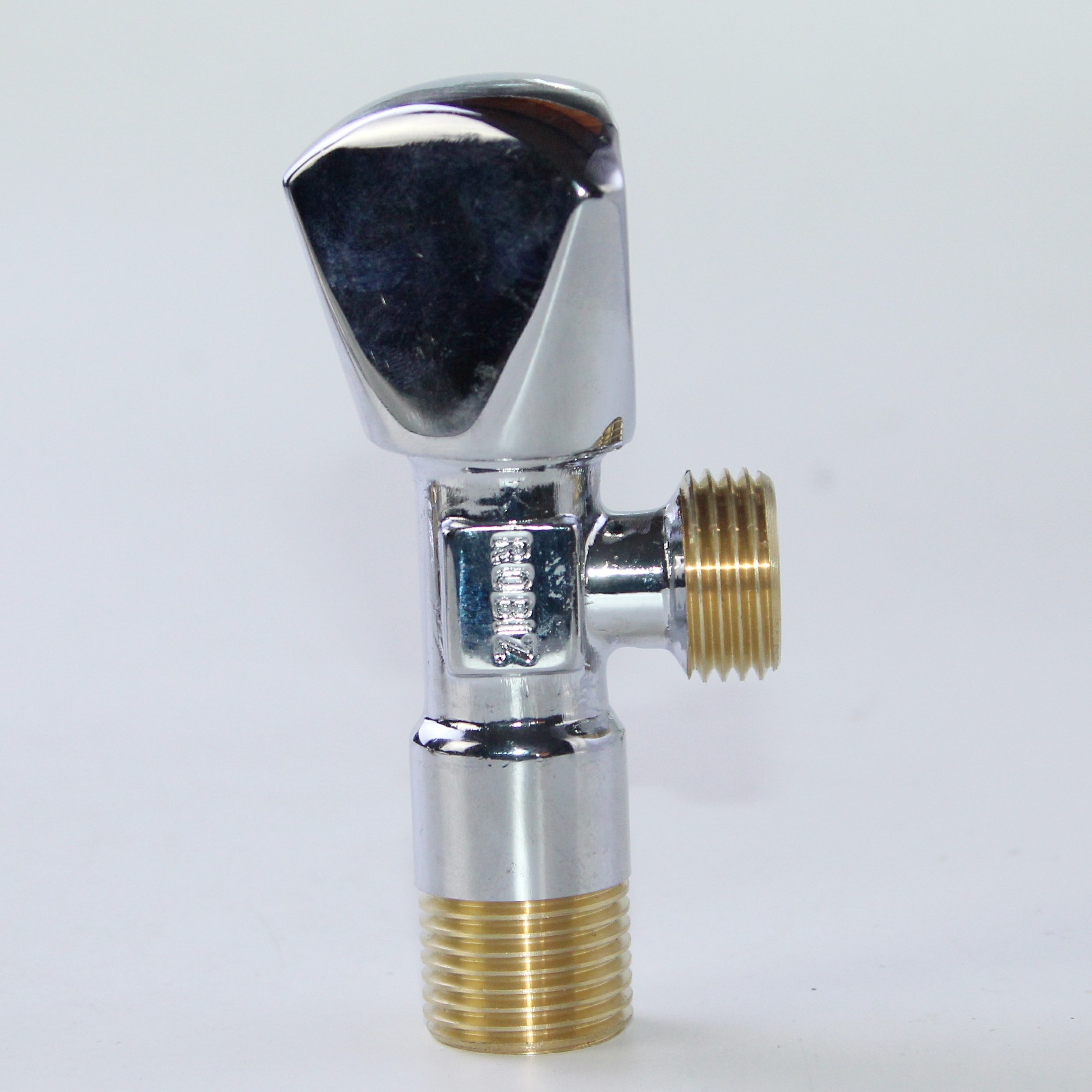 High Quality Water Toilet Brass Angle Stop Valve 1/2*1/2 Male Threaded Chromed Plated Angle Valve