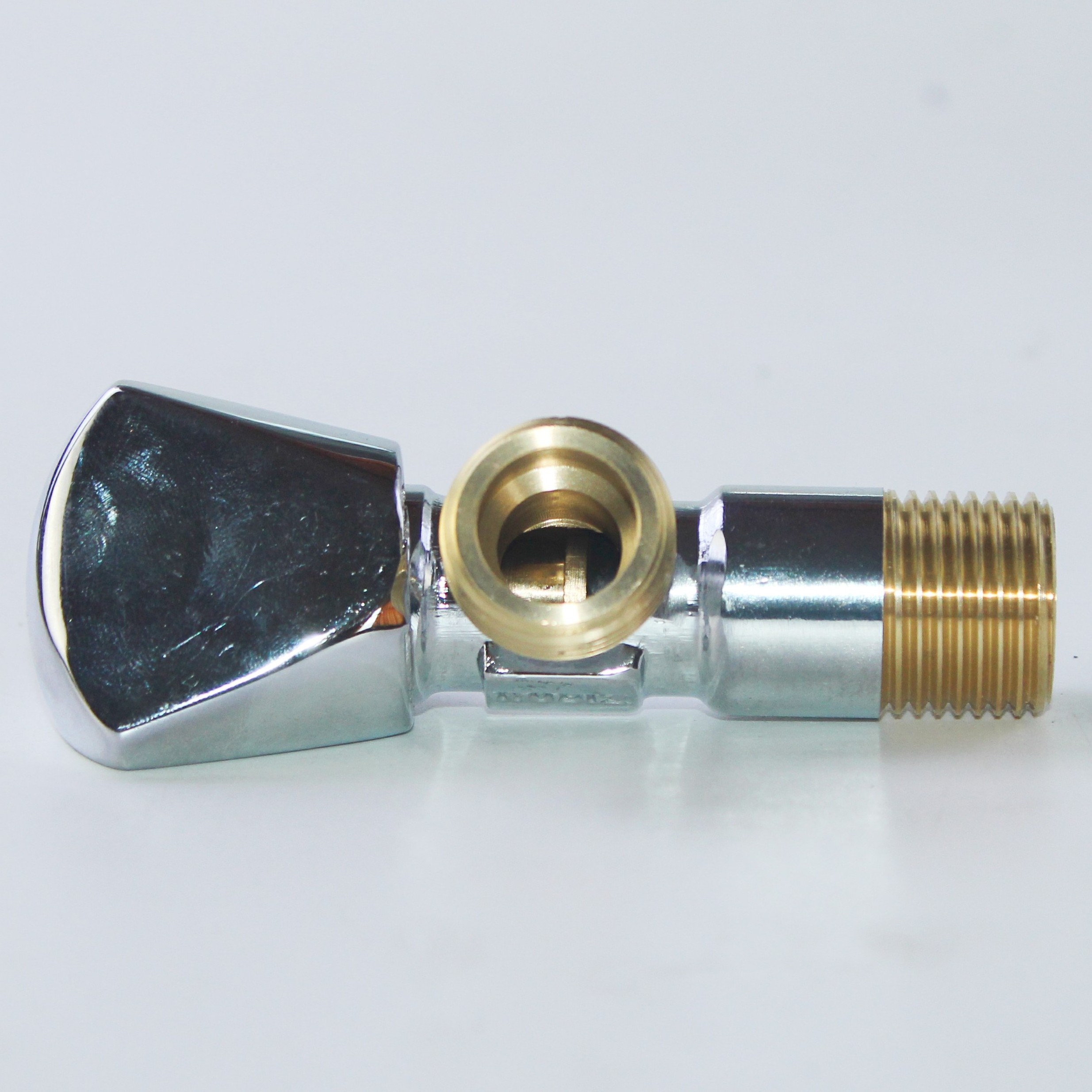 High Quality Water Toilet Brass Angle Stop Valve 1/2*1/2 Male Threaded Chromed Plated Angle Valve