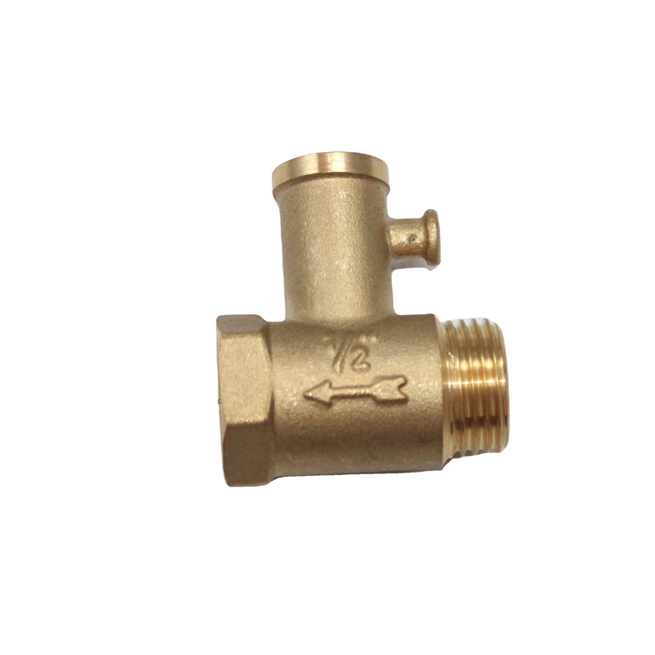 pressure relief and non-return function Brass pressure safety valve for water heater system