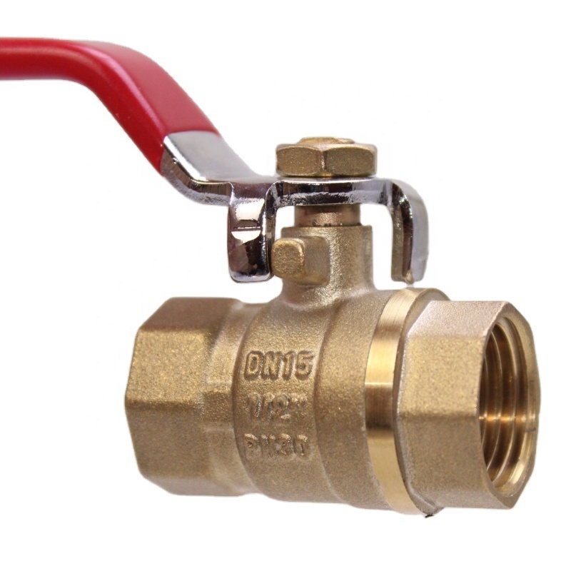 JD-4099 1/2 brass ball valve with copper color for home plumbing system