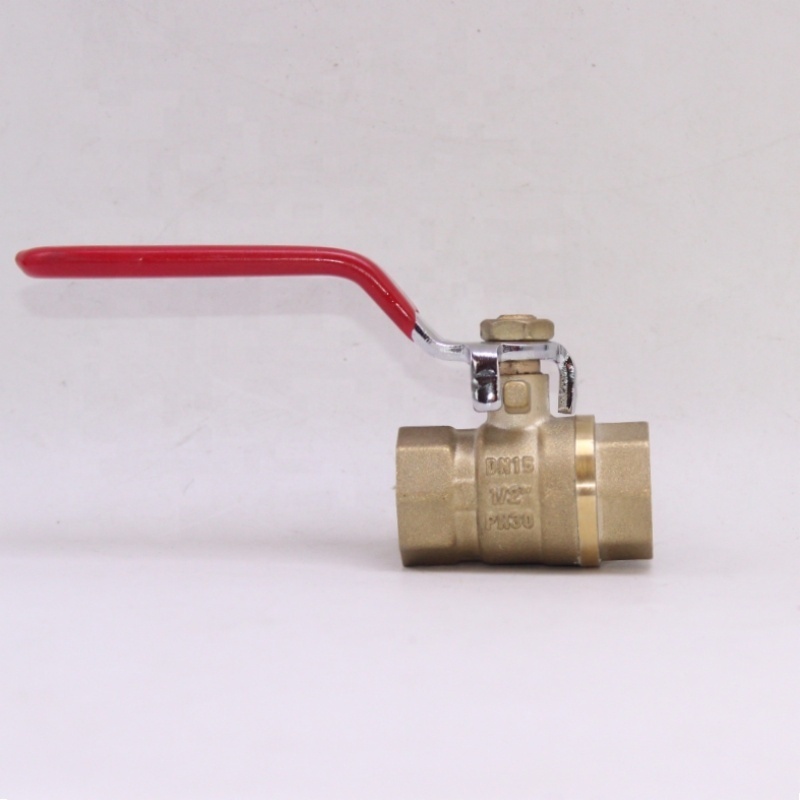 JD-4099 1/2 brass ball valve with copper color for home plumbing system