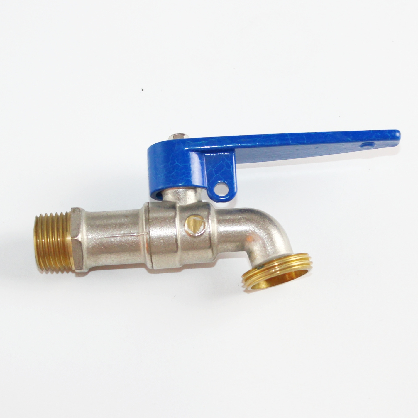 Lockable Brass 1/2 Bibcock Taps Garden Faucet Blue Long Handle Hose Bib