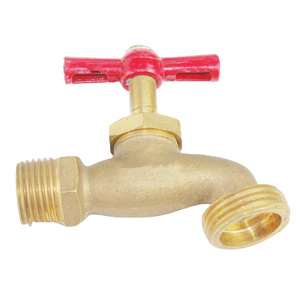 OEM china factory PVC Steel Coated lever handle brass garden ball tap hose bibcock