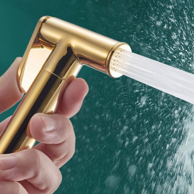 GEE-N Golden Luxury Flow Control Shattaf Manual Water Saving Bidet Spray Shattaf