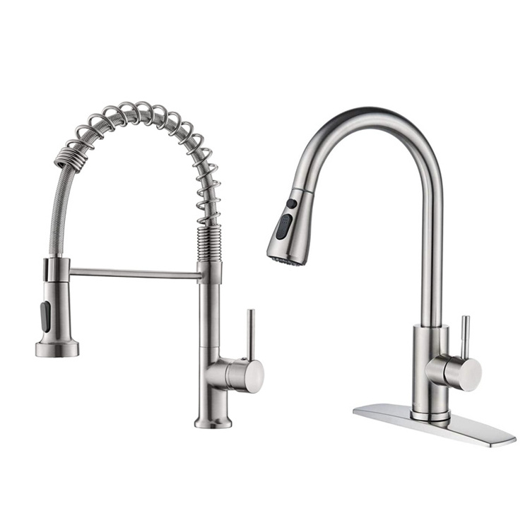 GEE-N Classic Hot and Cold Water Mixer Tap Long Neck Thermostatic Pull Down Kitchen Faucet