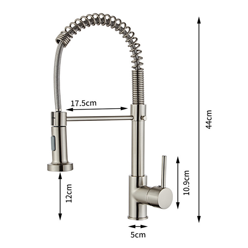 GEE-N Modern Faucets Tap Single Hole Pull Out Kitchen Spray SUS304 Sanitary Ware Kitchen Faucet Mixer Tap