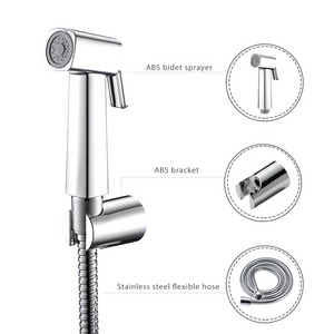 GEE-N Hand Held ABS Plastic Shattaf Chrome Toilet Bidet Sprayer Bathroom Faucet For Toilet