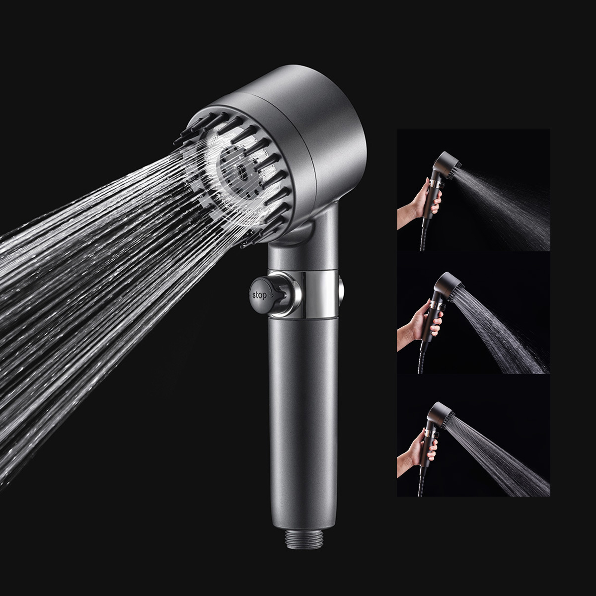 GEE-N ABS Gun Grey Multi-functional Beauty Salon Hand Liquid Dispense Filter Hand Shower Outlet Head Kit