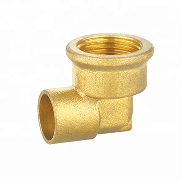 Brass elbow 90 degree connector compression pipe fitting