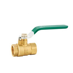 1/4" NPT Thread Green Handle Female Brass Ball Valve for USA CANADA Market