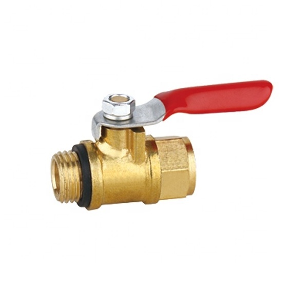 1/4 inch  Brass Lever Handle Double Hose Pipe Connectors Barb Ball Valves