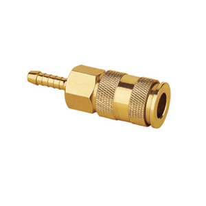 1/4 Inch Npt brass hose barb hydraulic pneumatic release quick connector  coupling