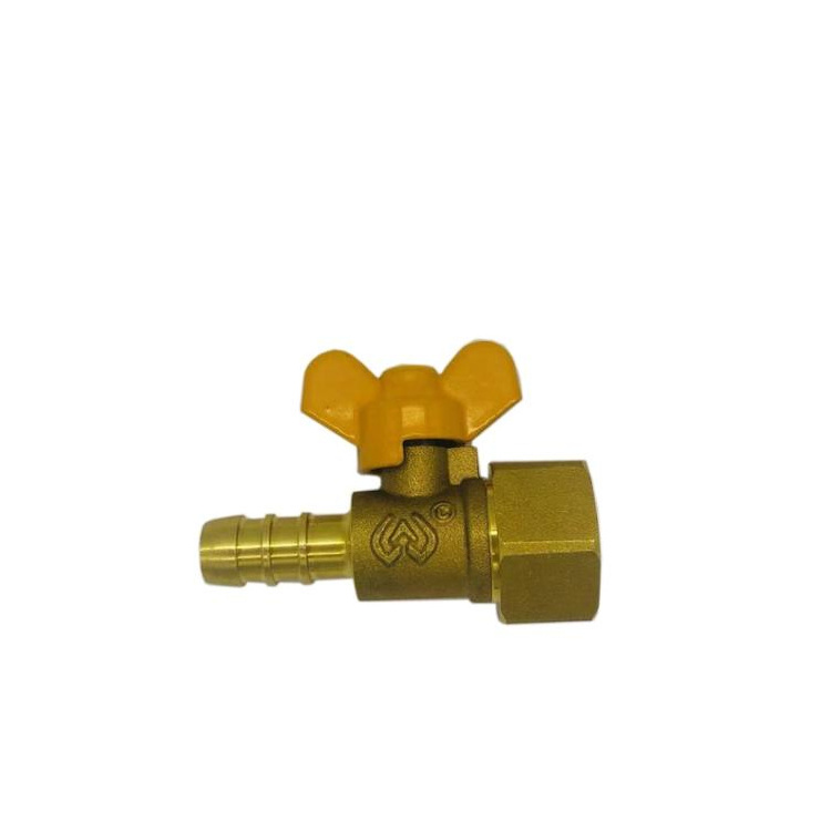 brass thread gas valve with butterfly handle Hose Connection mini ball valve 1/2