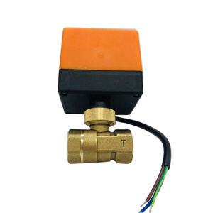 DN15 1/2" Electric  Automatic Motor Water Flow Control motorized Brass Ball Valve