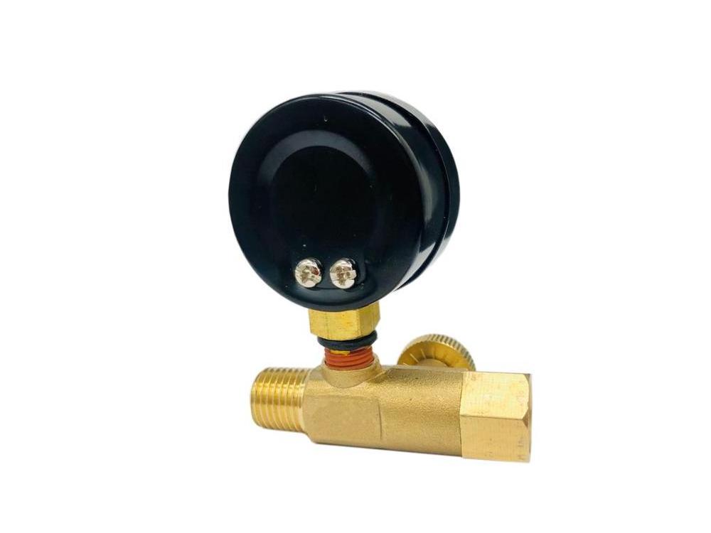 1/4 Inch NPT Brass Mini Gas Air pressure Valve  regulator compressed with  table