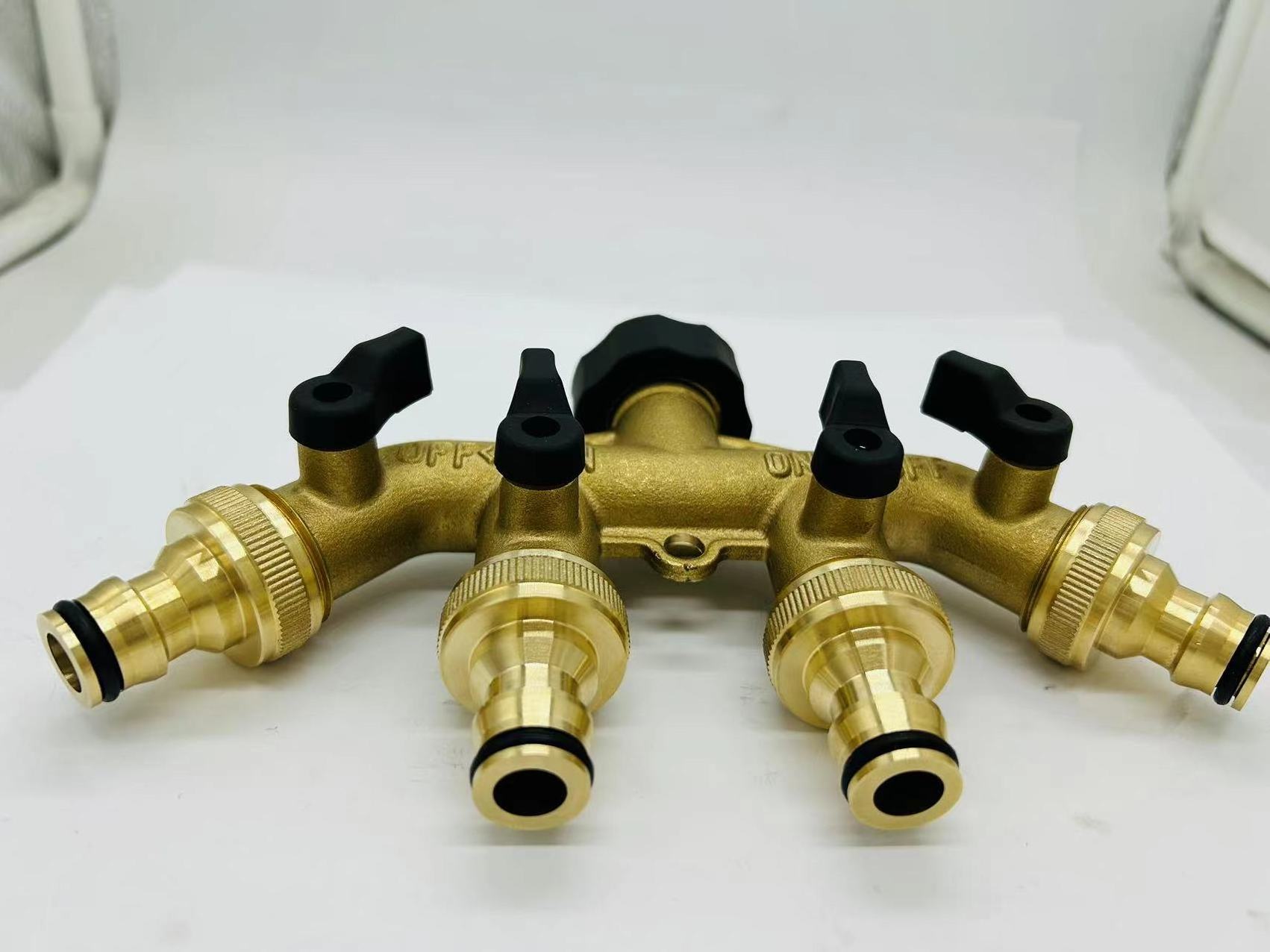 Best Quality Brass manifold 4 Way Garden Water Tap Connector Water Hose coupler